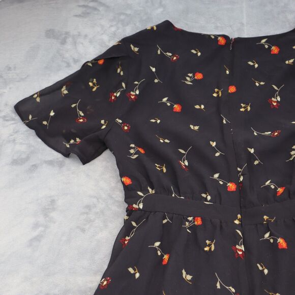 Madewell Floral Maxi Dress - Black and Red - Picture 15 of 16